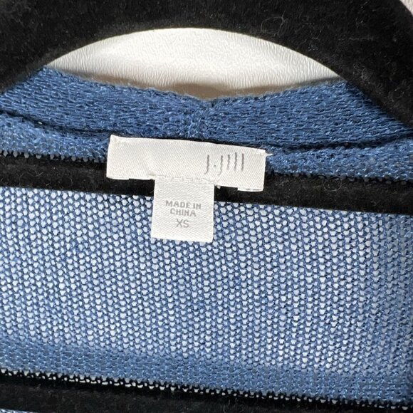 J. Jill Great‎ Seaside Blue Open Long Linen Blend Pocket Cardigan Womens Size XS - Picture 5 of 8